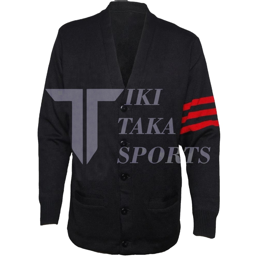 Unisex Casual Long Sleeve Knit Oversized V-neck Lace Cardigan Custom Made Autumn Winter Patchwork Design Buttons Wool/Nylon