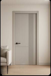 Puerta de Gabinete de Madera Maciza Moderna y Minimalista de Primera Calidad, Modelo 3D, Acabado en PVC, Antideslizante, Impermeable, Fabricante Vietnamita, OEM - Product Image 3