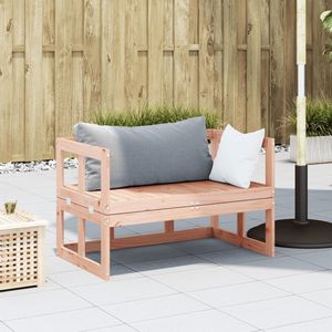 Banco de Jardín Extensible de Madera Natural Sólida Douglas, Bancos para Patio - Product Image 3