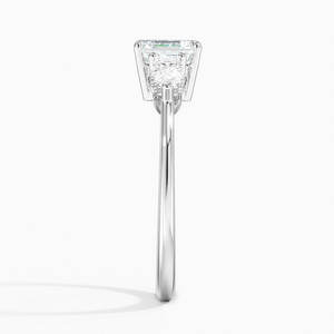 Anillo BOJ 09 con Corte Asscher, Plata 925, Adornado con Tres Diamantes de Imitación Opera de 2ct, Color D, VVS1, Moissanita, Certificado GRA, Precio Bajo - Product Image 3