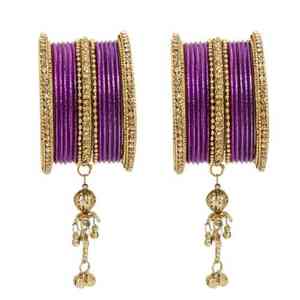 Ensemble de bracelets Kundan Chura islamiques tendance de qualité supérieure, bijoux traditionnels indiens pour femmes - Product Image 1