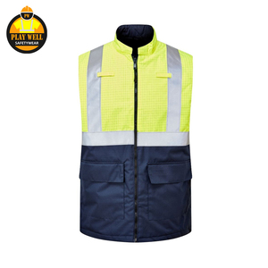 Vestes de travail d'hiver haute visibilité pour hommes, gilets chauds d'hiver sans manches, vêtements de travail, bodywarmer - Product Image 3