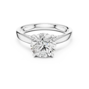 Anillo de Compromiso con Diamante Cultivado en Laboratorio, Corte Brillante Redondo, Oro Sólido de 18K, Halo Oculto, Piedra Central de 2ct, Color E, Joyería de Boda para Mujer - Product Image 5