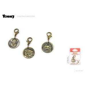 Etiqueta de Identificación Metálica para Mascotas Tommy, Accesorio para Collar de Perro o Gato, 4.3cm, Bañada en Bronce - Product Image 4
