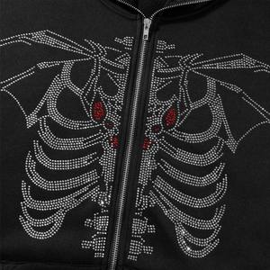 Sudaderas con Capucha Personalizadas Bordadas para Hombre, Sudaderas con Capucha de Pedrería, Cierre Completo, de Alta Calidad y Peso Pesado - Product Image 5