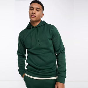 Conjunto Deportivo de Invierno con Capucha y Pantalones Jogger, con Sudadera de Felpa de Algodón Elástico y Cómodo para Hombre, Logotipo Personalizado - Product Image 3