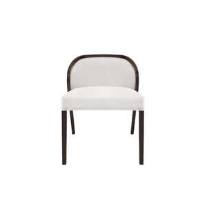 เก้าอี้ทานข้าวไม้เนื้อแข็งทันสมัยหุ้มผ้าพร้อมปลายขาโลหะสีทอง – เฟอร์นิเจอร์หรูสำหรับธุรกิจบริการขายส่ง - Product Image 2