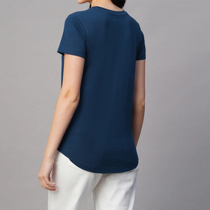 Camisetas de Verano para Mujer al por Mayor con Logotipo Frontal Personalizado, Manga Corta, Dobladillo Redondo, Secado Rápido y Absorción de Humedad, Ropa Casual de Última Tendencia - Product Image 6