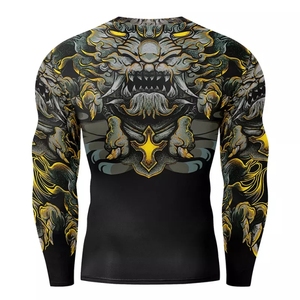 Rashguard pour homme confortable, respirant, anti-rides, au design unique, sublimé, léger, haute performance, grandes tailles. - Product Image 3