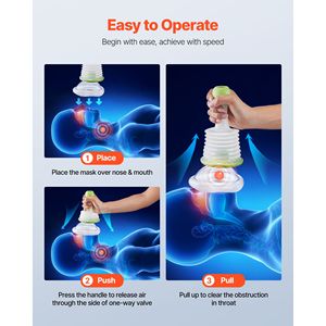 Dispositivo di Aspirazione Portatile per Primo Soccorso con Maschere Multi-Misura e Borsa di Stoccaggio 3 in 1, Dispositivo Portatile per la Pulizia delle Vie Aeree Anti-Soffocamento - Product Image 3