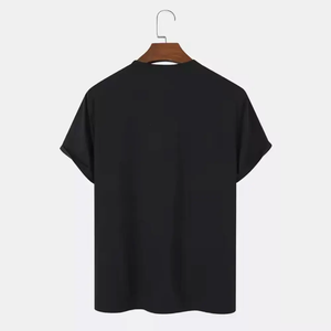 เสื้อยืดแขนสั้นผู้ชาย ลายเรขาคณิต คอโอ ทรงปกติ ผ้าทอเนื้อสบาย 100% ผ้าฝ้าย - Product Image 2