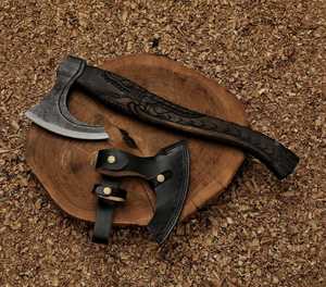 Professional Premium High Quality Hand Forged Viking Hatchet High Carbon Steel Wooden <b>Handle</b> THEWIZ CRAFTS Kitchen Use 3-Year - Product Image 6