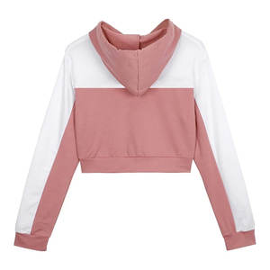 Sweat à capuche court pour femme en Spandex/Coton, fabriqué au Pakistan, avec impression de logo multicolore personnalisée et badge en cristal, idéal pour l'hiver et l'automne - Product Image 4