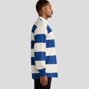 Chemise à manches courtes pour homme, tissée, style preppy décontracté, bleu, coupe classique, boutonnée, 100 % coton, séchage rapide, marque privée - Product Image 5