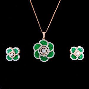 Pendentif en or rose 14 carats avec diamant naturel de 1,52 carat, couleur EF, taille brillant, certifié IGI, bijoux fins élégants et luxueux pour femmes - Product Image 1