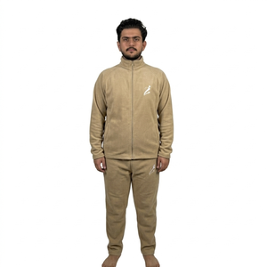 Wholesale ODM Custom Vintage Sportswear Polo <b>Tracksuit</b> Hoodie Embroidered Autumn <b>White</b> String Long Sleeves Men <b>Tracksuit</b> - Product Image 4