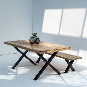 โต๊ะรับประทานอาหารไม้แวนดานา ออเรโอ เอลารา หน้าโต๊ะไม้เนื้อแข็งหนา 7 ซม. ดีไซน์ทันสมัย - Product Image 1