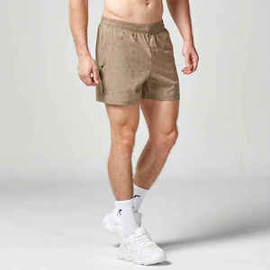 Shorts de sport pour hommes 2 en 1, 100% coton, séchage rapide, compression, course en plein air, style streetwear, taille élastique, imperméable - Product Image 1