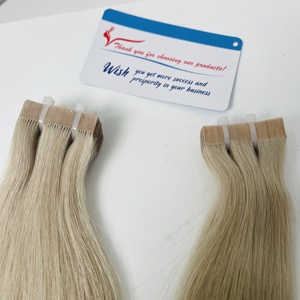 Extensions de cheveux naturels blonds vietnamiens de qualité supérieure, adhésives, douces et naturelles. - Product Image 1