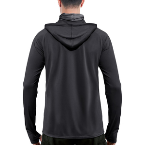 Nouvelle Arrivée 2026 – Chemise de Pêche OEM Noire à Manches Longues et Capuche pour Homme, Protection Solaire UPF 50, Anti-UV, Pull Uni avec Masque Facial - Product Image 2