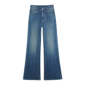 Pantalon en jean pour femme, taille haute, coupe droite, confortable, tissu doux, style streetwear décontracté pour tous les jours et les voyages - Product Image 3