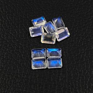 Pierre de lune arc-en-ciel naturelle de haute qualité IGI certifié pierre précieuse à facettes octogone Unique pierre précieuse en vrac au prix d'usine de gros - Product Image 5