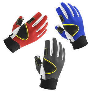 Factory Direct Custom <b>Sailing</b> <b>Gloves</b> With Two Finger Cut Design For Cycling Boating Fishing Durable Hot Selling <b>Gloves</b> - Product Image 2