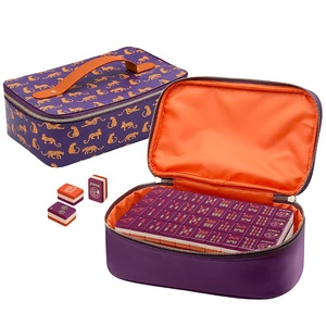 ชุดกระเป๋าหนังพกพาลายเสือดาวอเมริกันมาห์จง - Product Image 1