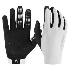 Gants de motocross unisexes à doigts tactiles, paume entièrement perforée avec motif antidérapant en silicone, gants de performance durables pour VTT - Product Image 3