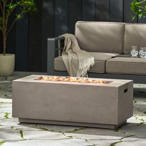 Brasero rectangulaire extérieur au propane en béton MgO de 40 000 BTU, 40 po, gris foncé - Couvercle de réservoir non inclus - Product Image 4