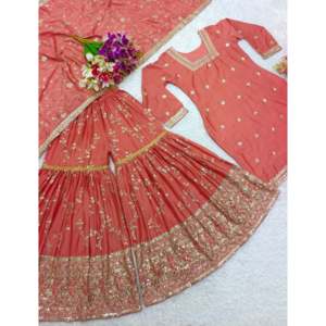 ชุดเดรสออกงานปาร์ตี้ดีไซน์เนอร์ชุดพรอมสุดหรู-ซาราโรและแฟนซี dupatta - Product Image 1