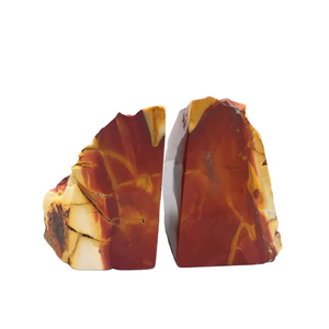 Matériaux de pierres précieuses de haute qualité, serre-livres en jaspe Mookaite, pierre naturelle brute, minéraux, cristal pour décoration, grossiste - Product Image 1