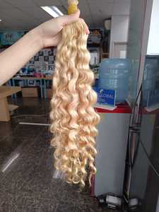 ผมต่อเป็นลอนแบบชาวพม่าเวียดนามผม100% สีบลอนด์สองชั้น - Product Image 4