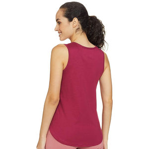 Camiseta sin mangas de punto transpirable de fibra de bambú 100% para mujer, ideal para gimnasio, entrenamiento, fitness, yoga y actividades deportivas. - Product Image 3