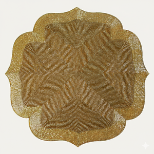 Nuevo diseño floral, mantel individual bordado a mano con cuentas, para eventos festivos, mantel individual de alta calidad para mesa de café y comedor. - Product Image 2