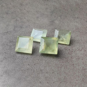 Piedra Preciosa Cuadrada Calibrada de Prehnita Natural AAA+ con Corte Facetado, para la Elaboración de Joyas - Product Image 6