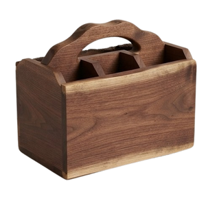 Ventes directes usine : Organiseurs et étagères de rangement marron pour la maison, Caddies de rangement en bois pour ustensiles de cuisine - Product Image 3