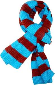 Écharpe tricotée unisexe bicolore - Cache-cou d'hiver côtelé contrastant - Accessoire de cou doux en crochet avec logo personnalisé - Product Image 3