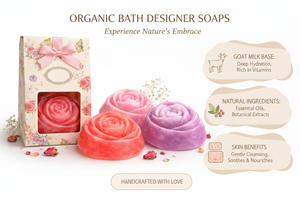 Decorative Rose Flower Soap Gift <b>Set</b> Manufacturer | Scented Bath Soap Private Label | Handcrafted Customizable Soap OEM Exporter - Product Image 4