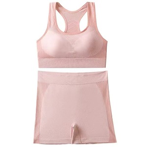 Ensemble de sport deux pièces pour femme, legging de yoga au-dessus du genou, 100 % coton, écologique et respirant - Product Image 5