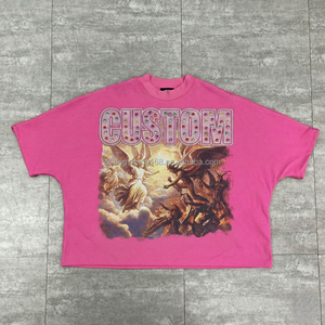 Guangzhou Shangshang Custom Design Heavyweight 300 Gsm Tee Double Layer Boxy Floaty Oversized Fit <b>T</b> <b>Shirt</b> for Men - Product Image 1