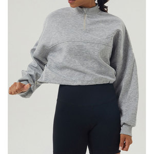 Wearpex Women Half/Quarter Zip Casual Long Sleeve <b>Yoga</b> Shirt Custom Eco-Friendly Quick Dry Fleece Hoodie Sport <b>Sweatshirt</b> - Product Image 5