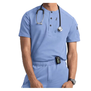 High Quality Short Sleeve Medical Scrubs Hospital Workwear Nursing Staff V Neck Scrubs Uniform - Product Image 6