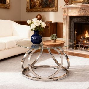 Durable Modern Eco-Friendly Coffee <b>Table</b> with Metal & Marble Top for Living Room Multi-Use in Home Office Hotel-Bulk - Product Image 6