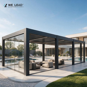 Pérgola bioclimática de aluminio de grado industrial de alta resistencia con techo de lamas para grandes proyectos al aire libre - Product Image 2