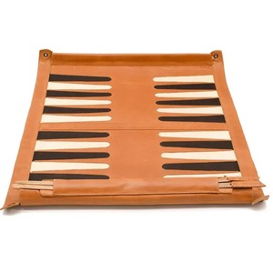 Leather Rolling up <b>Backgammon</b> Set Luxurious feel Leather Hand Gift Rolling up for Customized Wedding Gift - Product Image 3