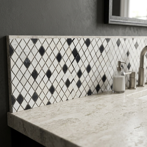 Precio barato Cubic Hexagonal Diamond Mosaic Azulejos de porcelana para Backsplash Cocina Piso Pared Decoración moderna Fácil de limpiar - Product Image 3