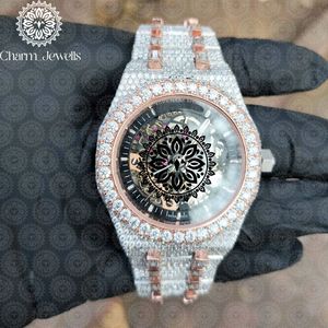 Reloj de Lujo para Hombre Charm, Caja de 40 mm, Movimiento Mecánico Analógico, Correa de Acero Inoxidable con Diamantes, Esfera de Cristal Luminoso, Resistente al Agua 10 Bar - Product Image 6