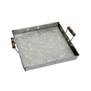 Plateau de service en métal galvanisé, idéal pour servir le petit-déjeuner et les repas légers, plateau professionnel pour l'hôtellerie, pour un service efficace - Product Image 3