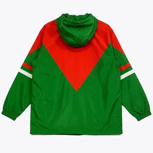 Chaqueta Cortavientos Impermeable con Bloques de Color Verde, Rojo y Blanco, Cremallera Completa, Ligera, de Poliéster/Algodón, Tallas Grandes, Estampado para Exteriores - Product Image 4